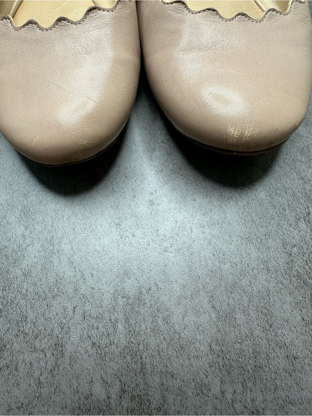 Chloé Scalloped Ballet Flats – Light Pink Leather – Size 38 - Picture 3 of 6